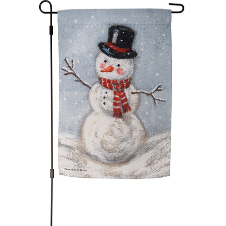 Garden Flag - Snowman - 12" x 18" - Polyester
