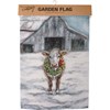 Garden Flag - Cow With Wreath - 12" x 18" - Polyester