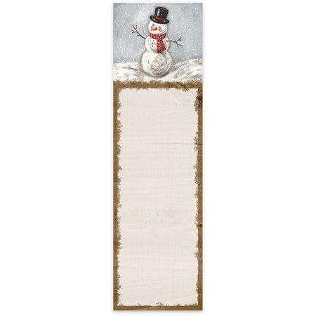 Snowman List Pad - Paper, Magnet