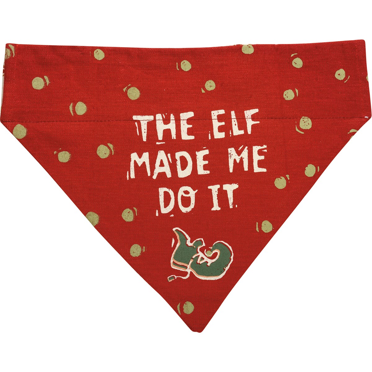 Elf Made Me/You Bake Large Collar Bandana - Cotton, Linen