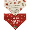 Elf Made Me/You Bake Small Collar Bandana - Cotton, Linen