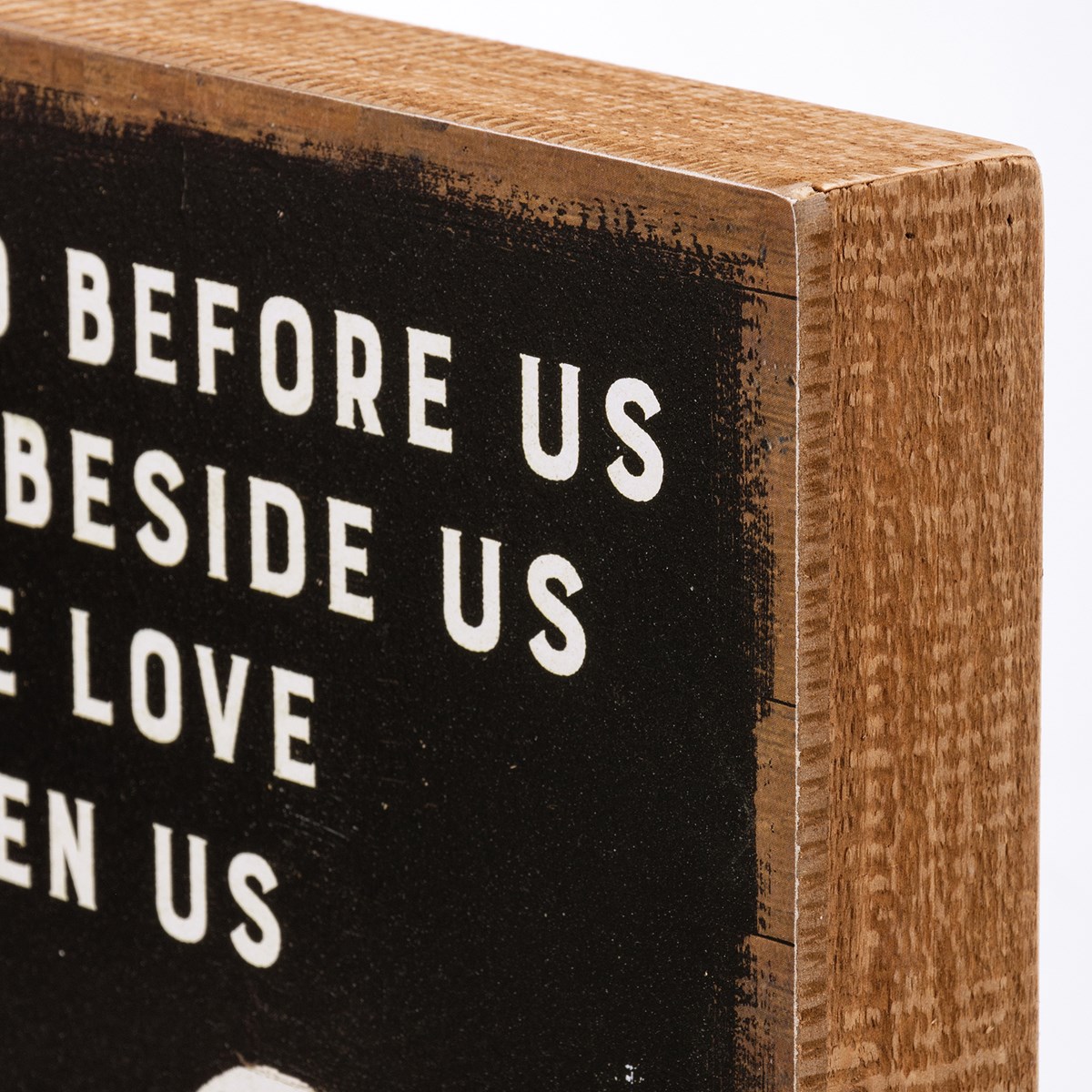 Bless The Food Before Us Box Sign - Wood, Paper
