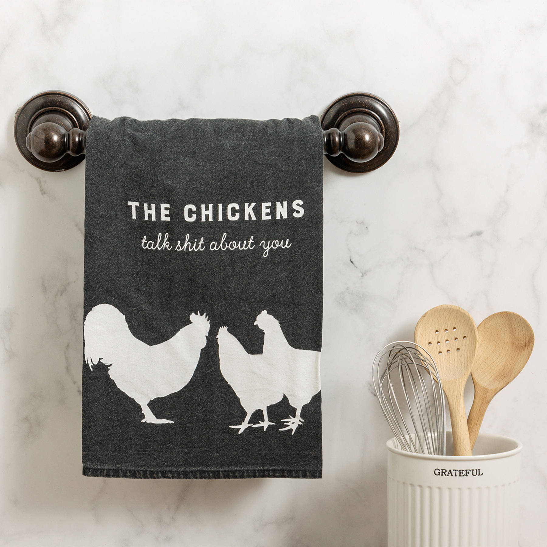 Primitives by Kathy Dish Towel - Sometimes You Just Gotta Say Cluck It