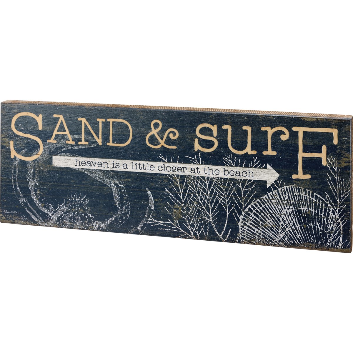Sand & Surf Box Sign - Wood