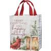 Merry Everything And Happy Always Daily Tote - Post-Consumer Material, Nylon