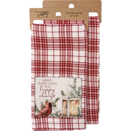 Kitchen Towel - Merry Everything And Happy Always - 20" x 28" - Cotton