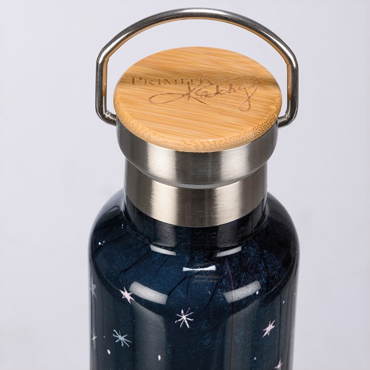 Never Stop Looking Up Insulated Bottle - Stainless Steel, Bamboo