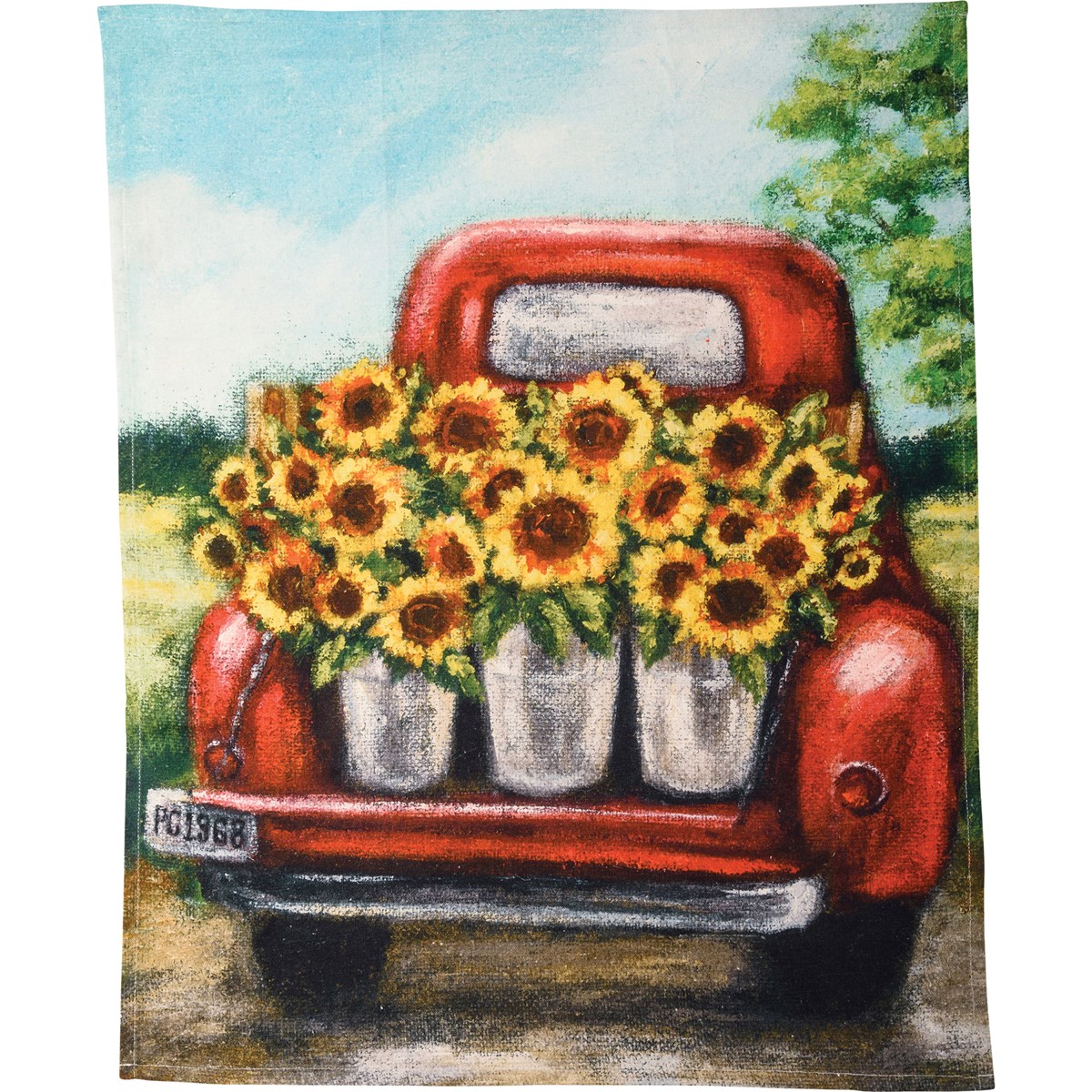 Sunflower Truck Kitchen Towel - Cotton