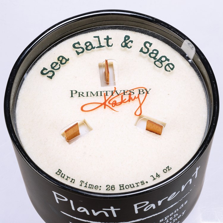 Plant Parent Candle - Soy Wax, Glass, Wood