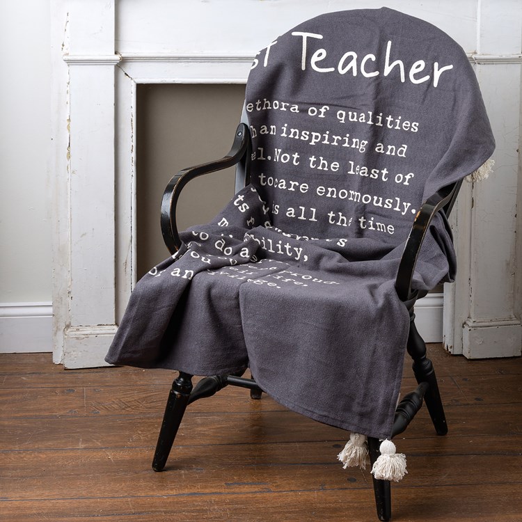 Throw - To The Best Teacher - 50" x 60" - Cotton