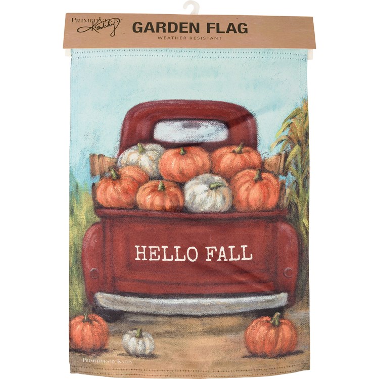 Hello Fall Garden Flag - Polyester