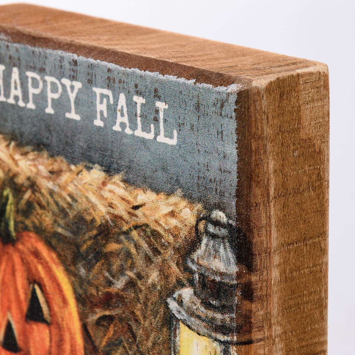 Happy Fall Block Sign - Wood