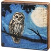 Owl Block Sign - Wood