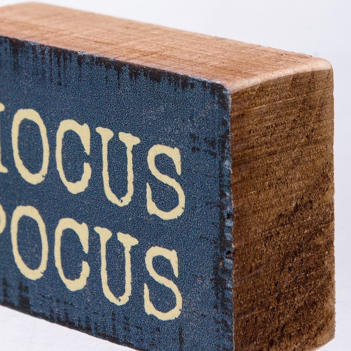 Block Sign - Hocus Pocus - 3" x 2" x 1" - Wood