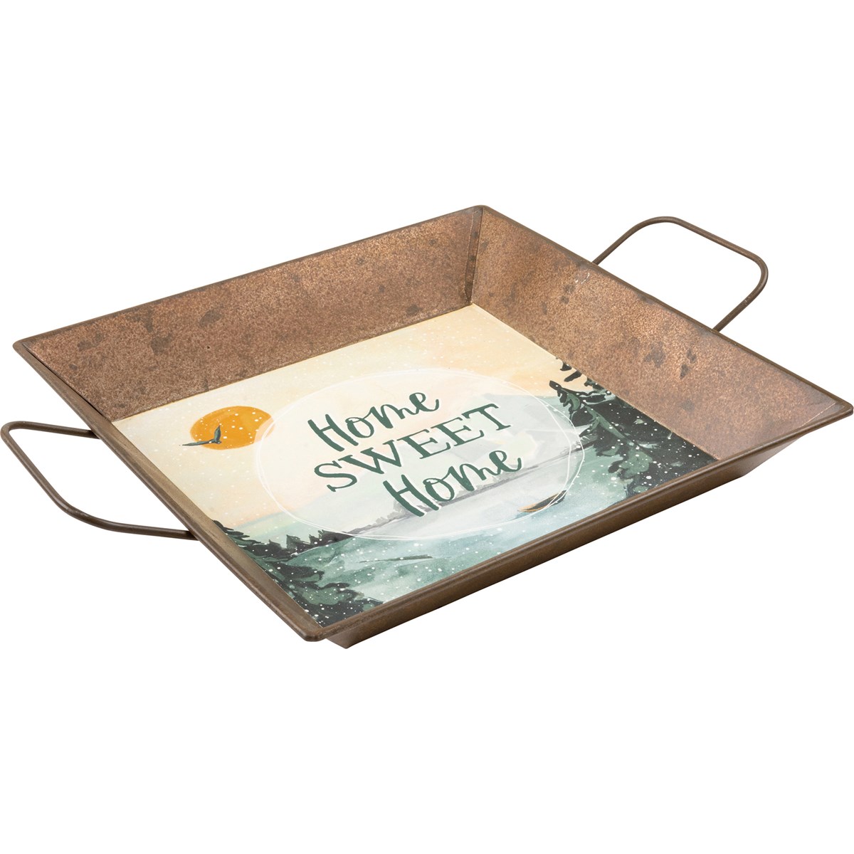 Home Sweet Home Tray - Metal, Paper