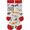Socks - Dog Lover - One Size Fits Most - Cotton, Nylon, Spandex