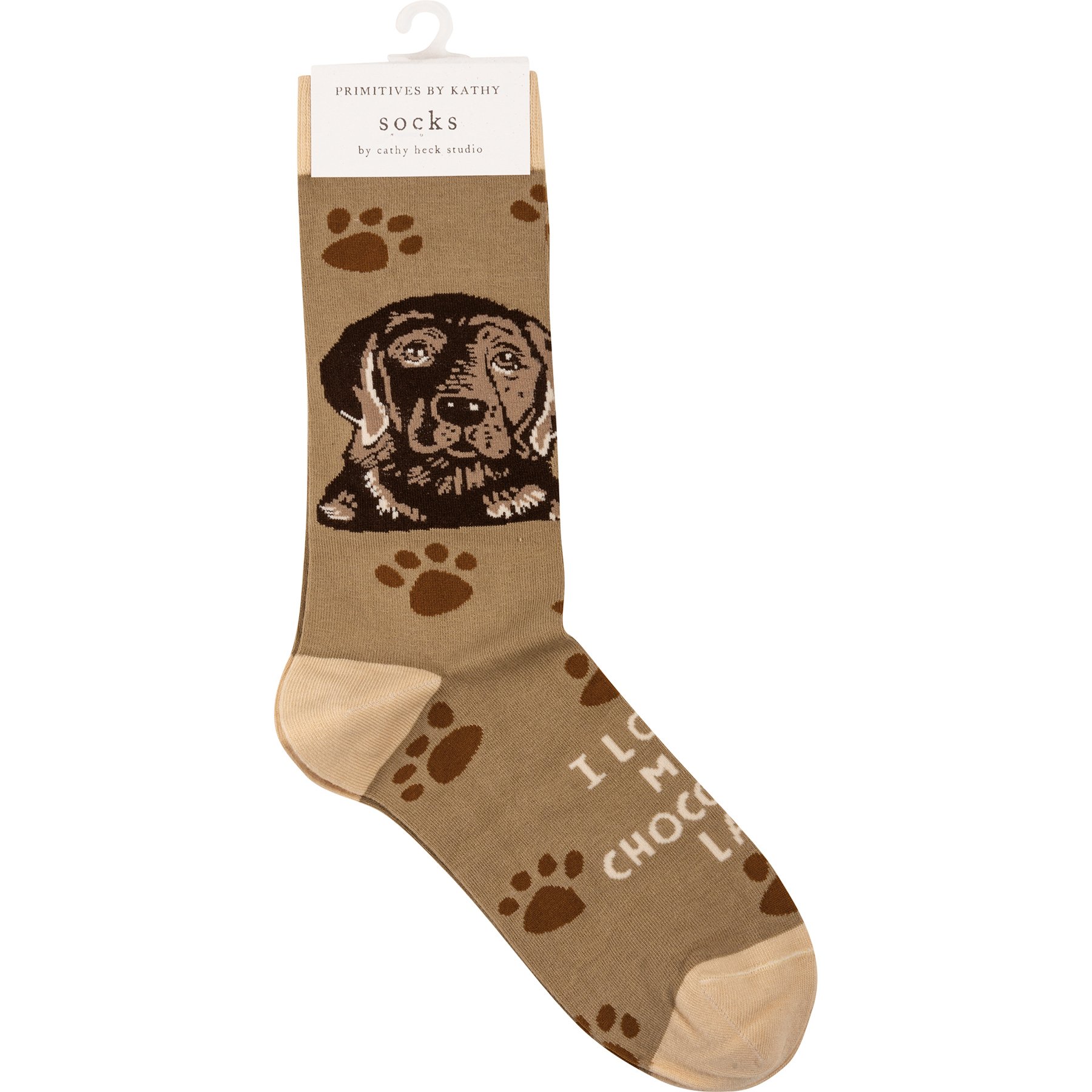 I Love My Chocolate Lab Socks Primitives By Kathy