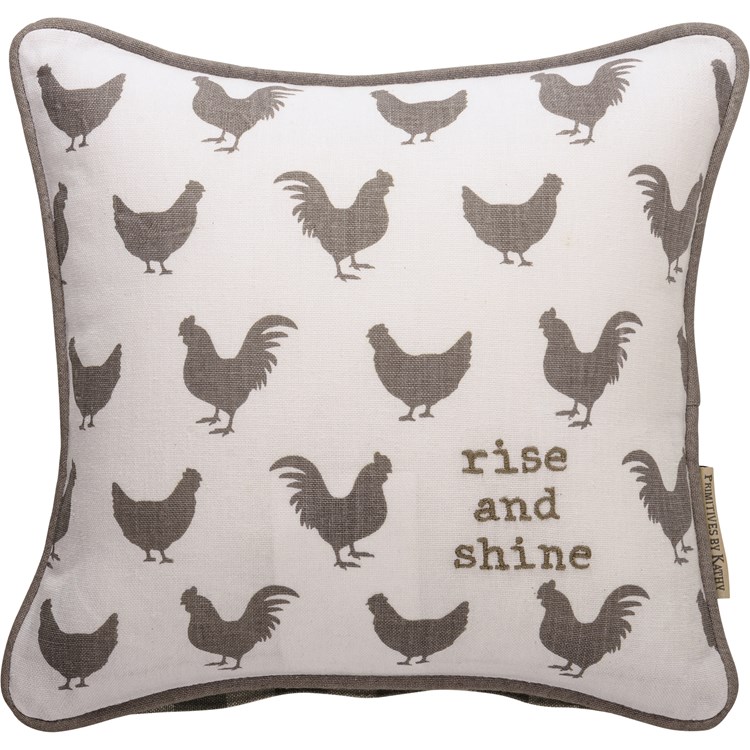 Rise And Shine Pillow - Cotton, Linen, Zipper