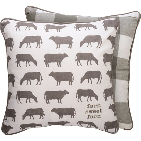 Farm Sweet Farm Pillow - Cotton, Linen, Zipper