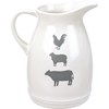 Farm Animals Pitcher - Stoneware