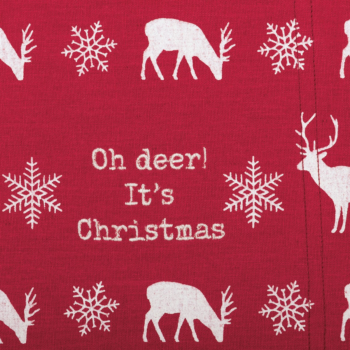 Oh Deer! It's Christmas Apron - Cotton, Linen, Metal