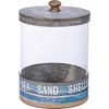 Sea Sand Shells Canister Set - Metal, Glass, Paper