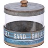 Sea Sand Shells Canister Set - Metal, Glass, Paper