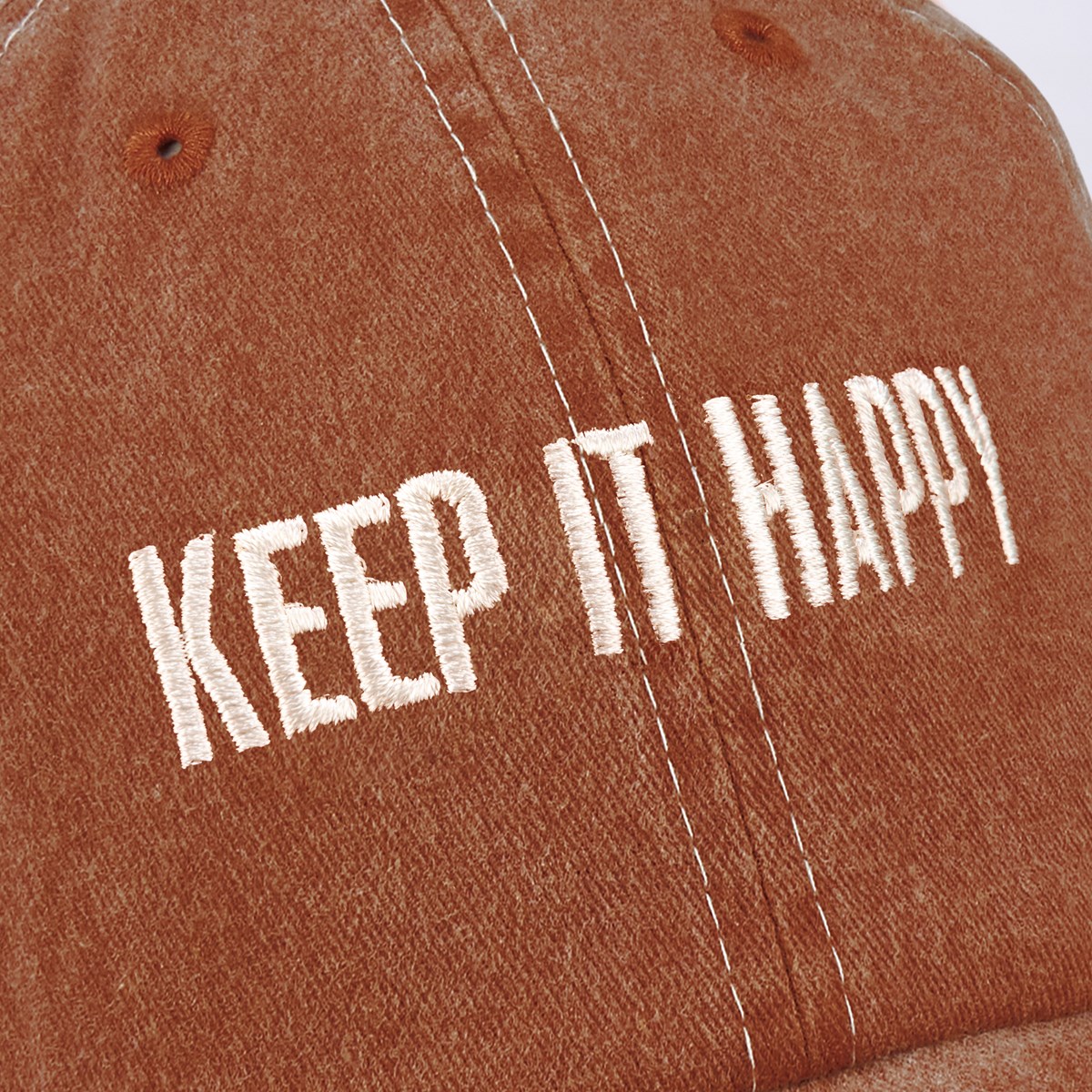 Keep It Happy Baseball Cap - Cotton, Metal