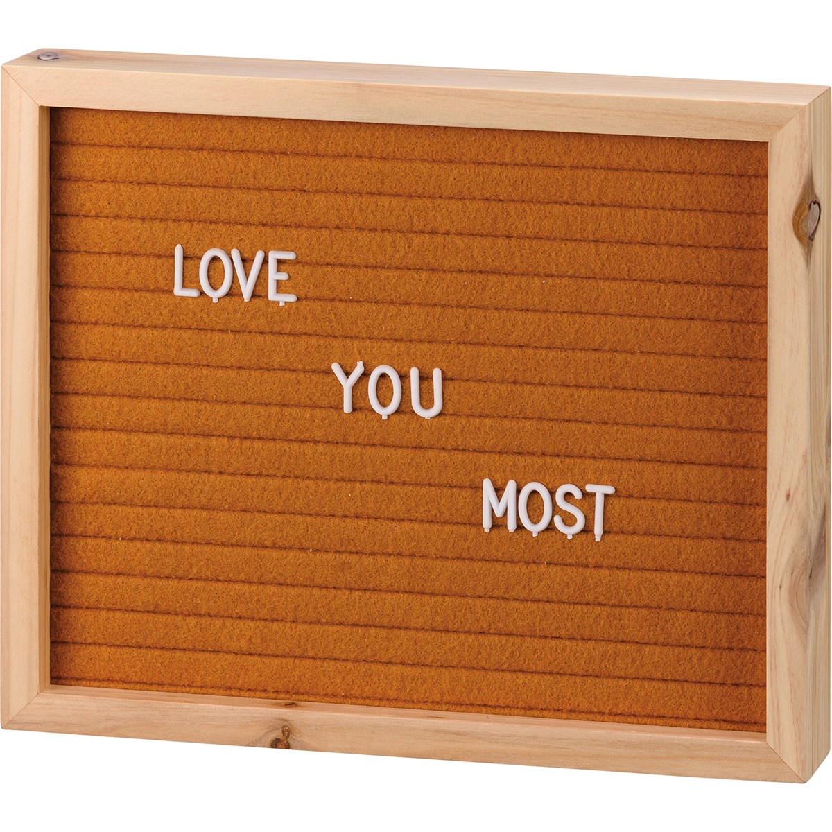 Brown Letter Board - Wood, Felt, Plastic