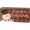 Nordic Merry Christmas Box Sign - Wood, Paper