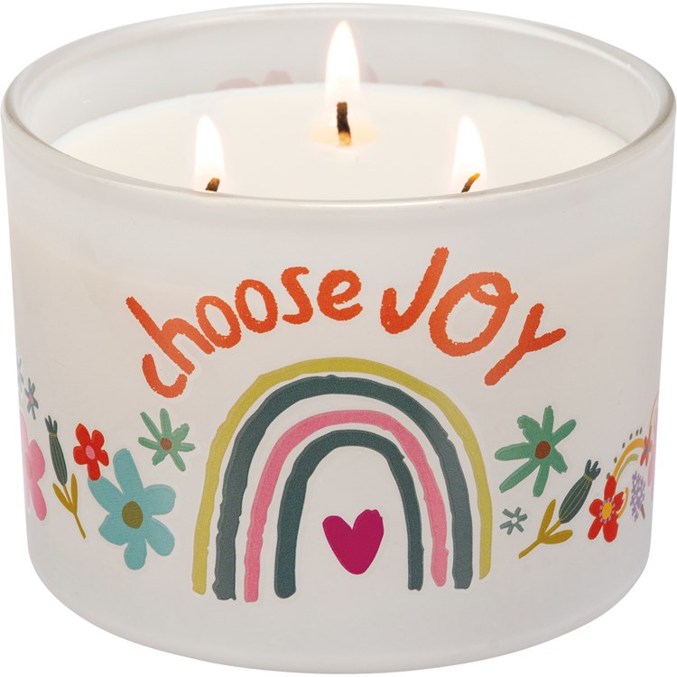 Choose Joy Jar Candle - Soy Wax, Glass, Cotton
