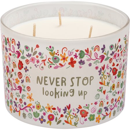 Jar Candle - Never Stop Looking Up - 14 oz., 4.50" Diameter x 3.25" - Soy Wax, Glass, Cotton