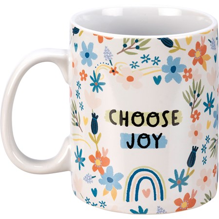 Mug - Choose Joy - 20 oz,  5.25" x 3.50" x 4.50" - Stoneware