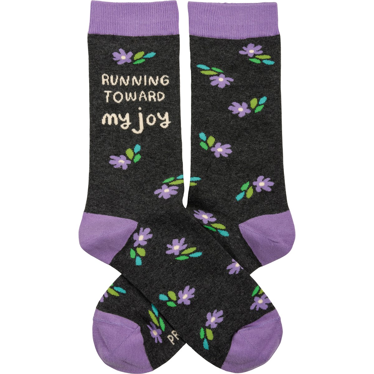Running Toward My Joy Socks - Cotton, Nylon, Spandex