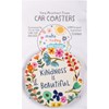 Kindness Car Coasters - Stone, Cork