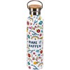 Make It Happen Insulated Bottle - Stainless Steel, Bamboo
