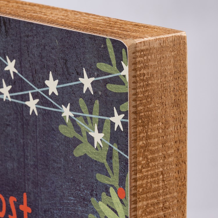 Most Wonderful Time Of The Year Box Sign - Wood, Paper