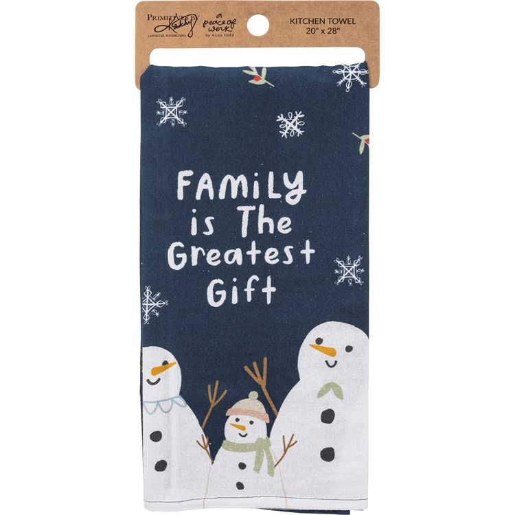 Family Is The Greatest Gift Kitchen Towel - Cotton