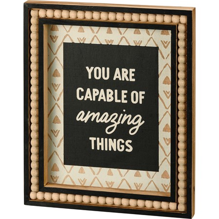 Framed Wall Art - Capable Of Amazing Things - 8" x 10" x 0.75" - Wood