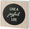 Live A Joyful Life Box Sign - Wood