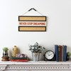 Never Stop Dreaming Wall Decor - Wood, Rattan