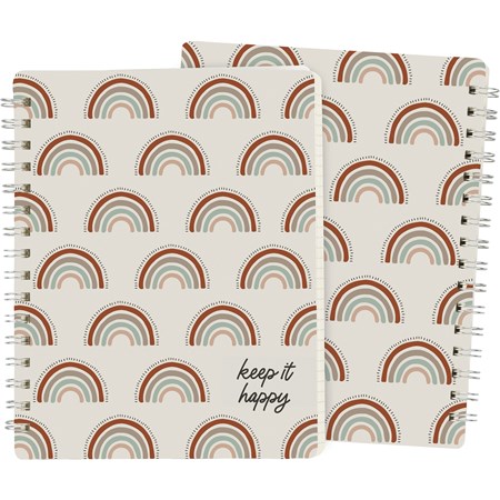 Keep It Happy Spiral Notebook - Paper, Metal