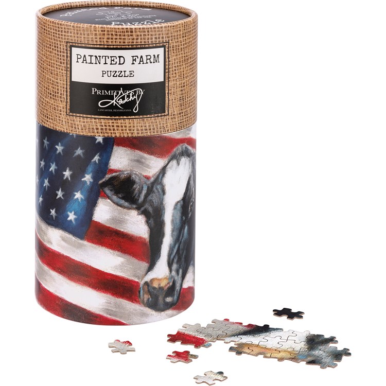 Cow And Flag Puzzle - Paper