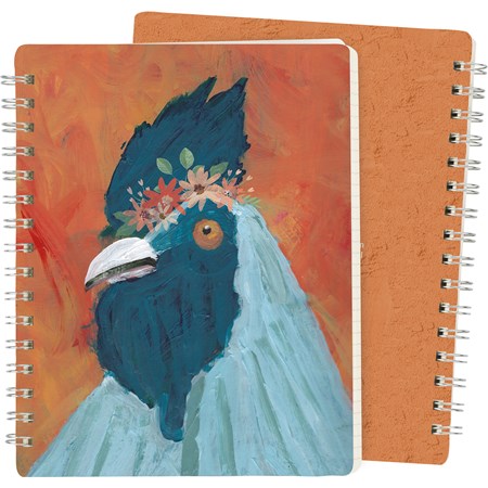 Spiral Notebook - Rooster - 5.75" x 7.50" x 0.50" - Paper, Metal