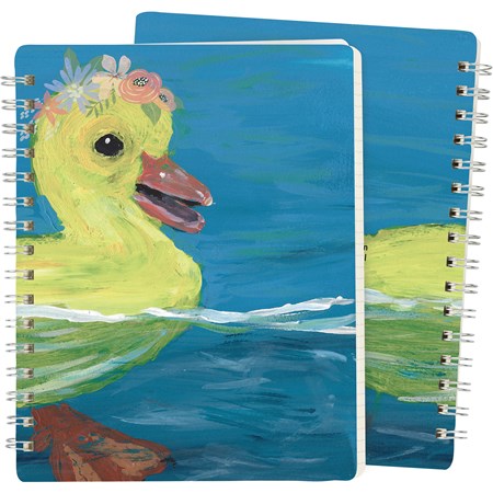 Spiral Notebook - Duckling - 5.75" x 7.50" x 0.50" - Paper, Metal
