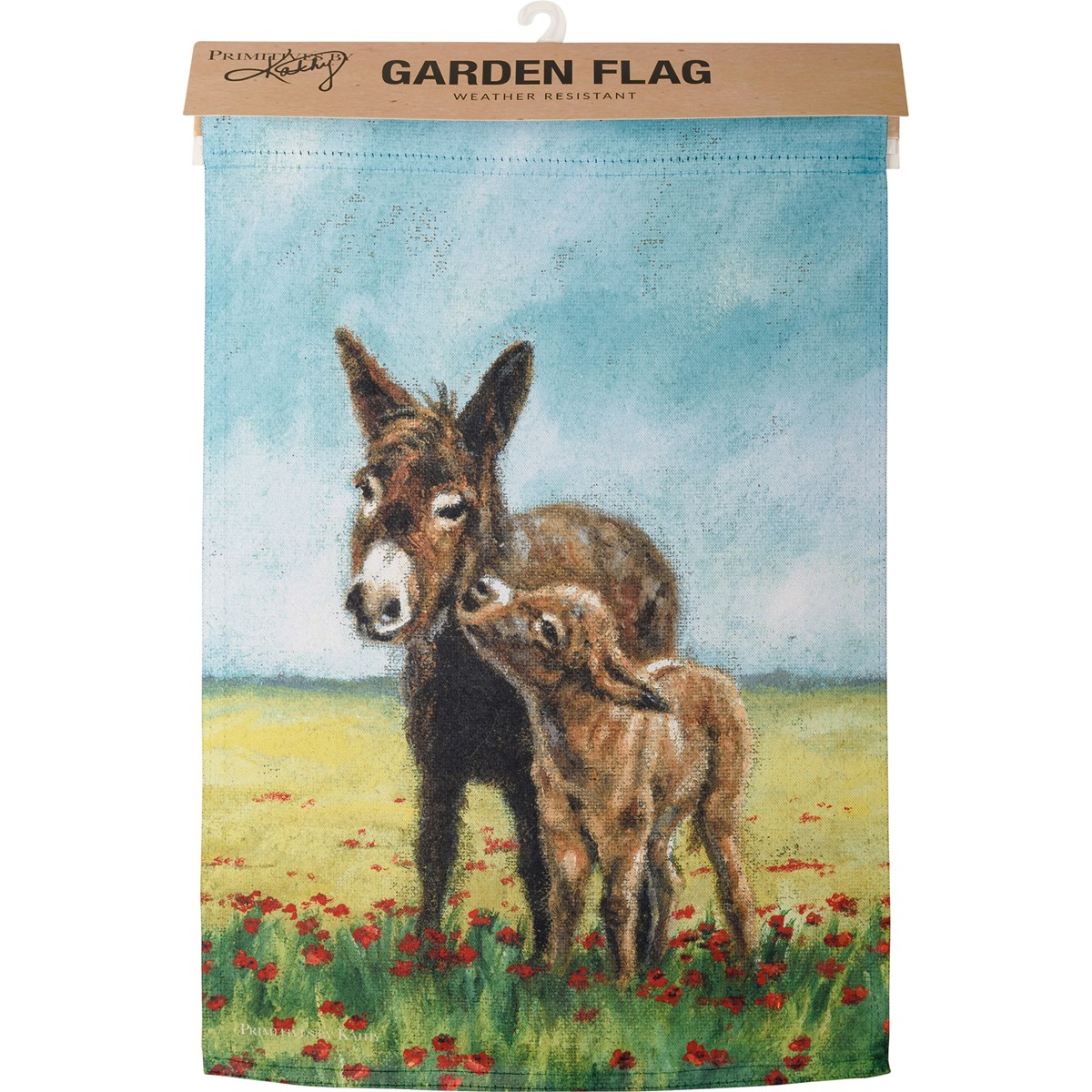 Donkeys Garden Flag - Polyester