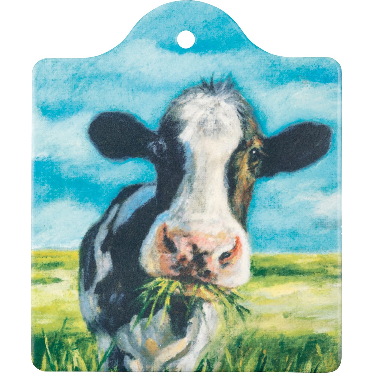 Cow With A Mouthful Trivet - Stone, Cork