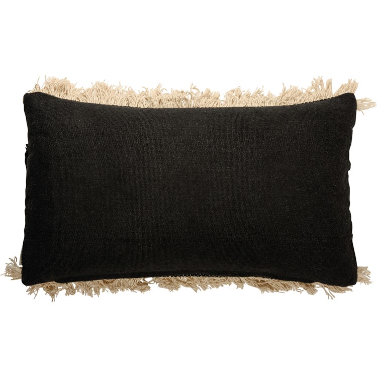 Black Triangles Pillow - Cotton, Zipper