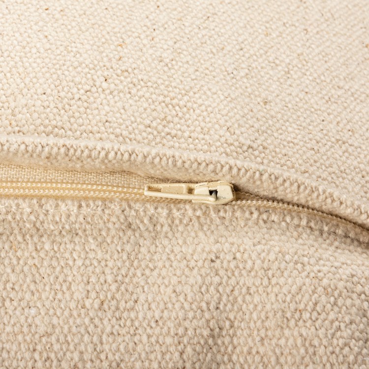 Tan Tassels Pillow - Cotton, Zipper