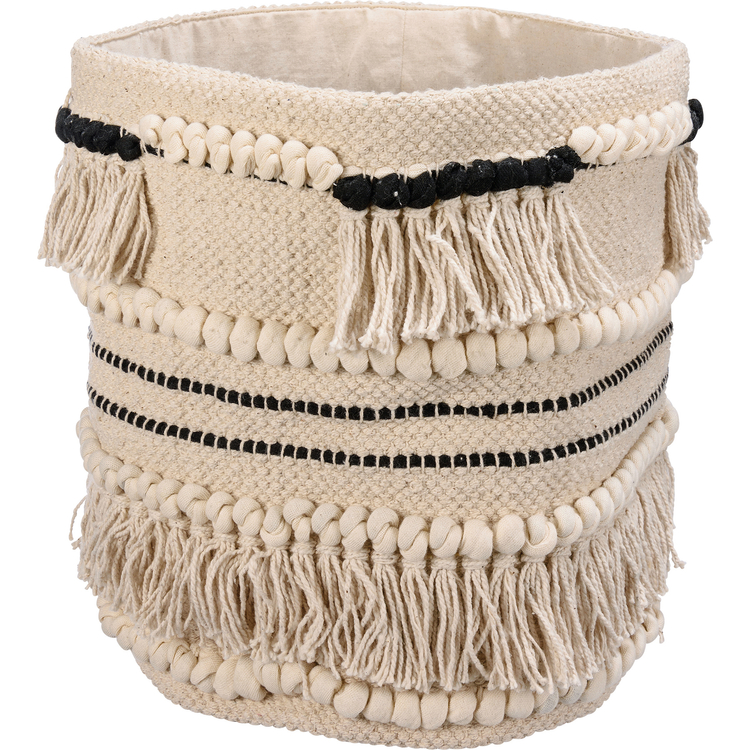 Black Tassels Bin - Cotton